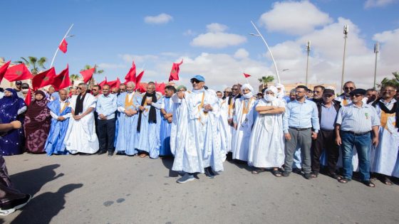 مسيرة حاشدة لساكنة بوجدور تنديدا للقصف الثاني الذي تعرضت له مدينة السمارة