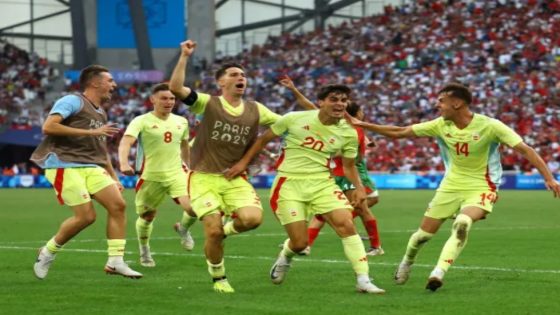 شاهد ملخص فوز إسبانيا على المغرب في نصف نهائي أولمبياد كرة القدم
